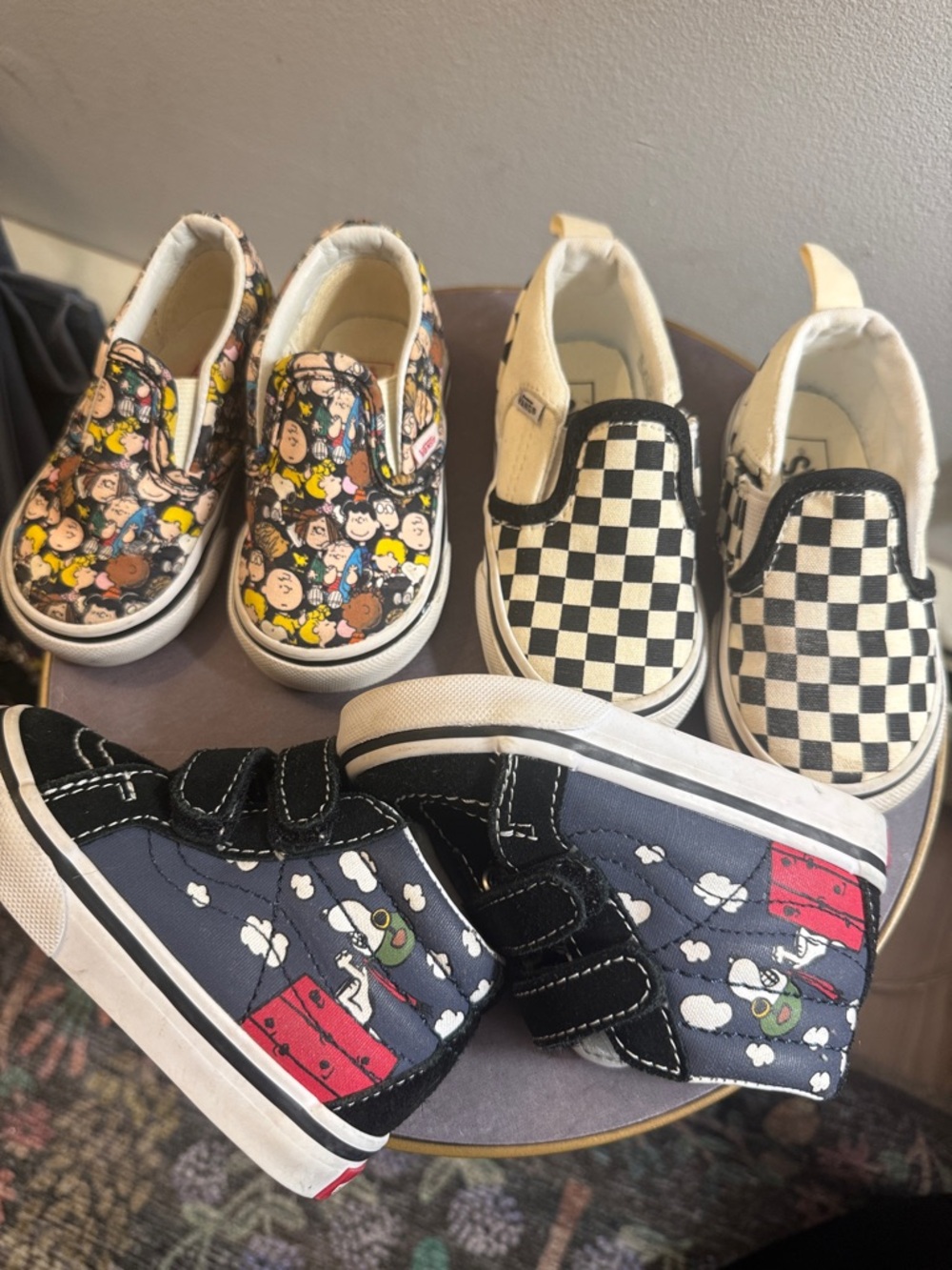 Vans Kids Slip-On & High-Top Bundle – Black, White & Multi Peanuts